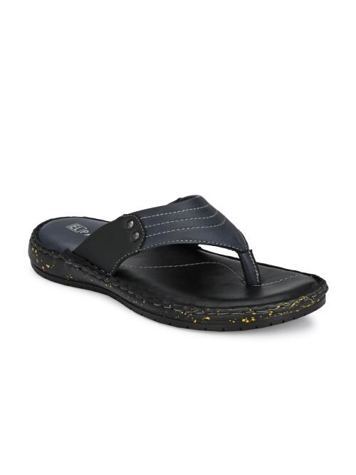 El Paso Men'S Blue Faux Leather Casual Slippers