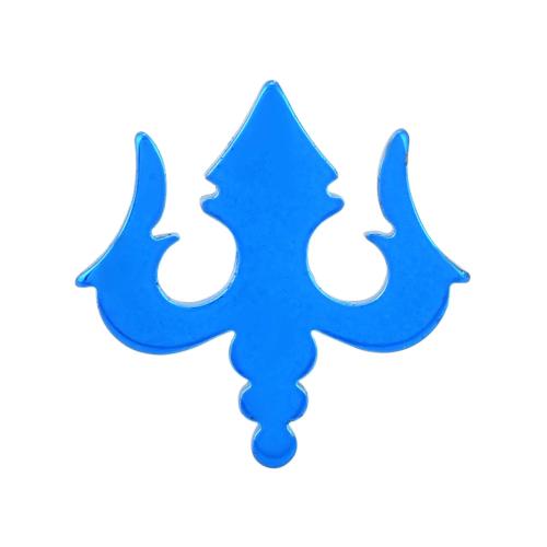 ZUMRUT MAKING YOU A STYLE SENSATION Sky Blue Color Religious/Spiritual Stainless Steel Studs Shiva Trishul Symbol Stylish Fashion Piercing Earring Latest Stylish Trendy Accessories Jewelry (Only 1 Earring) for Men/Women