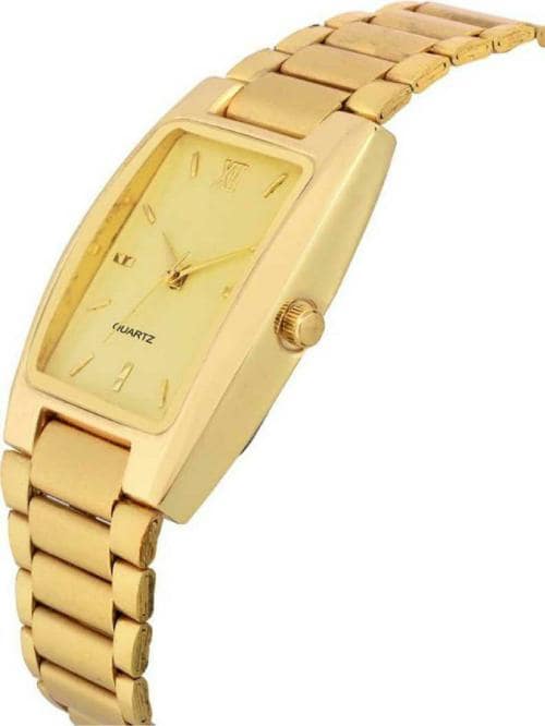 EDENSCOPE Analog Gold Dial Gold Strap Watch For Men And Boys (RY/426)