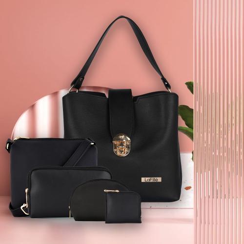 LaFille Handbags For Women & Girls| Set of 5 Combo| Ladies Purse, Sling Bags, Cardholder & Mobile Pouch| DGN247CB5