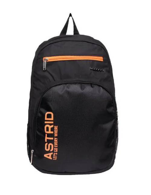 ASTRID Backpack With Laptop Compartment With Multiutility Pocket For Men 18 L Backpack (Black)