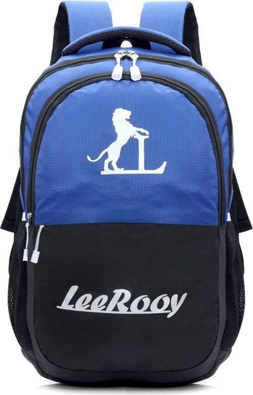 Buy Leerooy Blue, Black Canvas Laptop Backpack, 30 L Online at Best