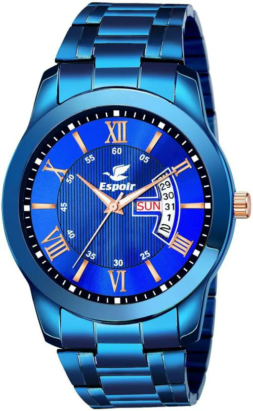 Espoir Men Blue Dial Blue Strap Analog Watch