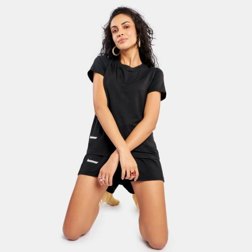 Bummer Black Modal Solid Afterhours Tshirts for Women