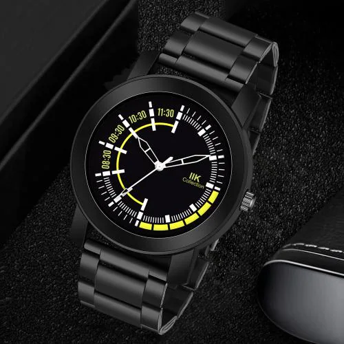 IIK COLLECTION Yellow Stainless Steel Analog Watch For Men and Boys (IIK-910M)