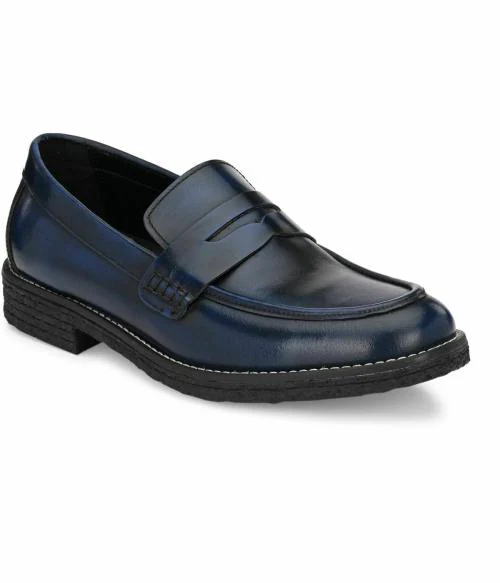 Carlo Romano by Wasan Shoes Brush Off Premium Quality Loafers For Men (Blue)