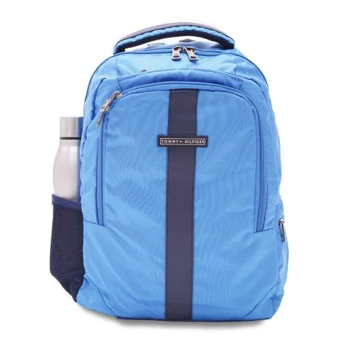 Tommy Hilfiger Derek Unisex Polyester High School Bag Backpack - Light Blue, 15 INCH