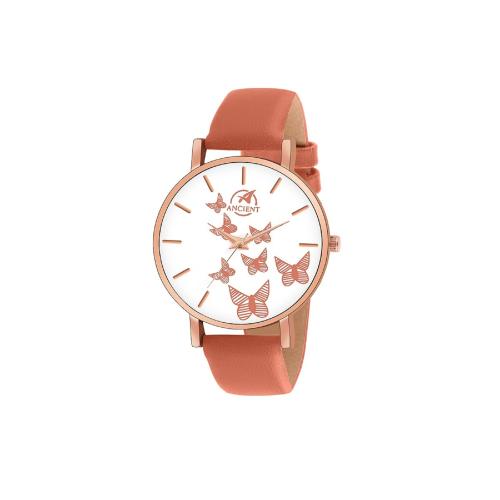 ANCIENT Analog Women's Watch (ORANGE Dial Colored Strap)
