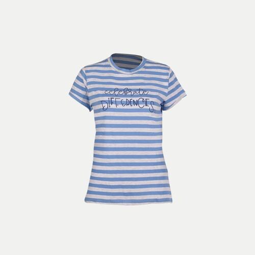 Buy Rad Prix Women Royal Blue Stripe Prined T- Shirts Online at Best ...