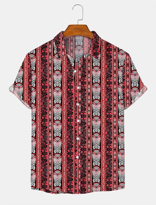 Lama fabrics Men Multicolor Printed Cotton Blend Casual Shirt