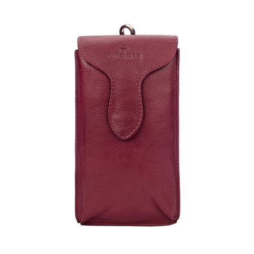 FINELAER Leather Small Zipper Cellphone Mobile Belt Loop Clip Case Phone Pouch
