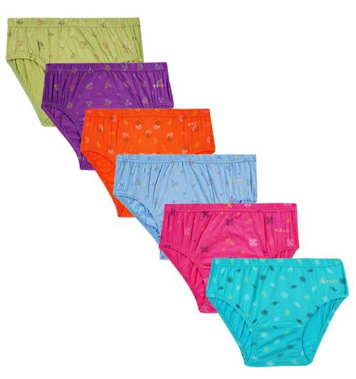 SLEAZY Women Hipster Multicolor panty set (pack of 6) 80