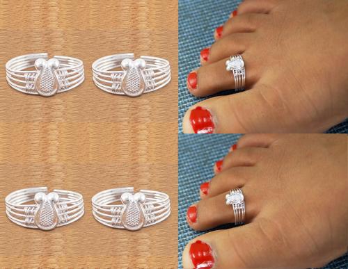 GoldFish Stylish Adjustable Toe Ring Set For Women