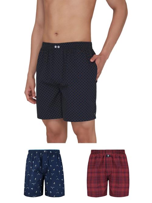 XYXX Pack of 3 Intellieaze Super Combed Cotton Renew Men Boxers