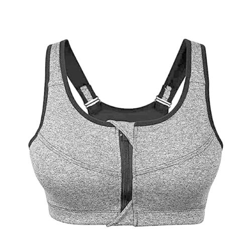 Buy Shree Hans Fashion Women Nylon VNeck Front Zipper Padded Seamless Sports Bra Free Size Bra