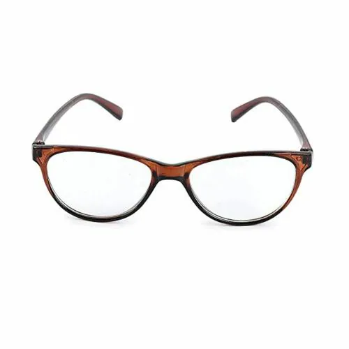SAN EYEWEAR Blue Cut Cat-Eye Stylish Reading Glasses for Women (Brown, +1.25)