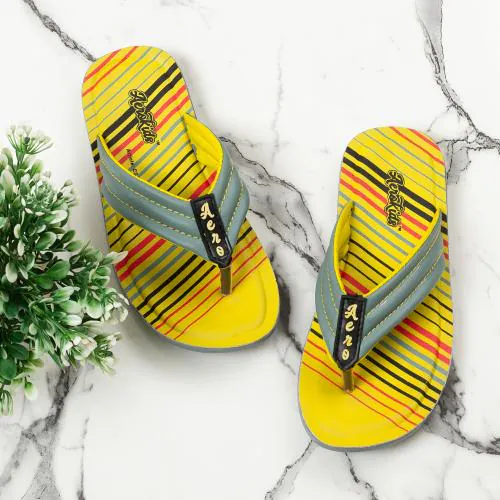 Aerokids Stylish Fashion Slipper for Boys | Comfortable | Lightweight | Anti Skid | Casual Office Footwear (CS70_GREEN_35)