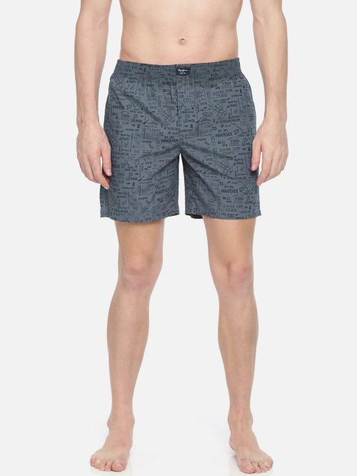 PEPE JEANS LONDON Men's Grey All Over Print 100% Cotton Pack of 1 Boxers