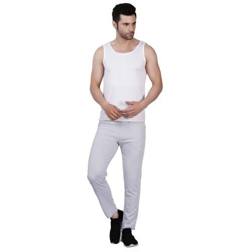 MANTAM Men's Super Cotton Blend Rich Slim Fit Joggers/Tackpants with Side Pockets