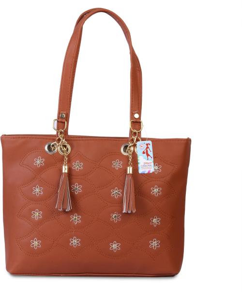 Ritupal Collection Women Tan Leatherette Hand-Held Bag