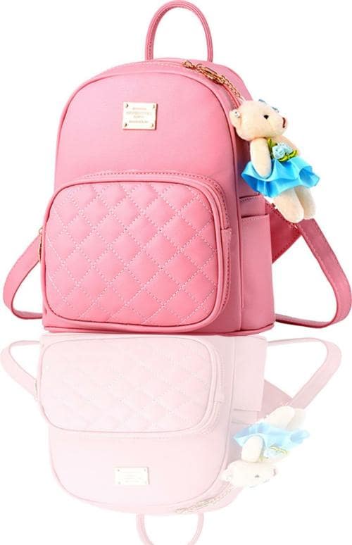 Plama Pink Pu For Women Backpack