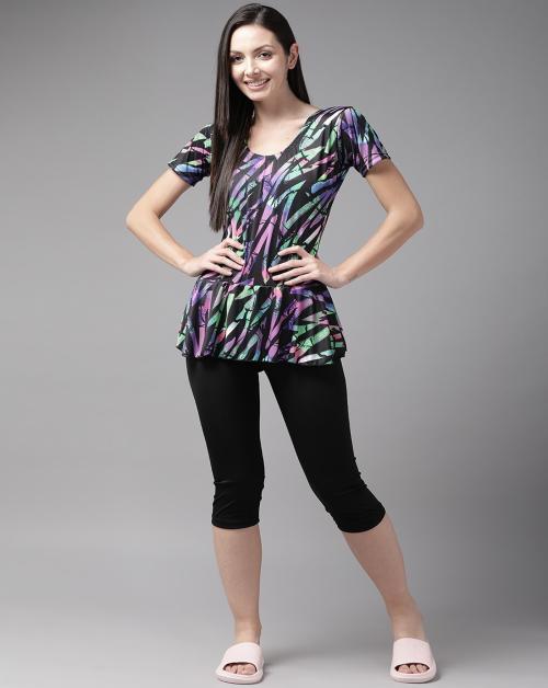 Aarika Womens PURPLE Color Nylon Swim Suit