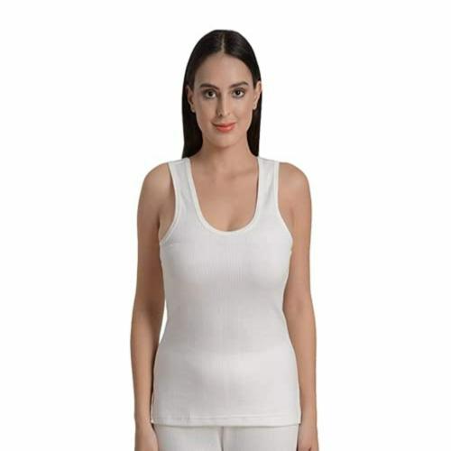 F Fashiol.com Women Soft Winter Inner Wear Woolen Thermal Top (White Color) Size-32