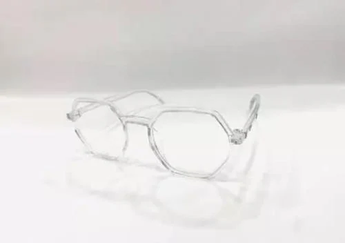 CREATURE Hexagonal Sunglasses for Men Women Vintage Retro Plastic Octagon Geometric Frame (SUN-090-TRNSP-CLR) (TRANSPARENT)