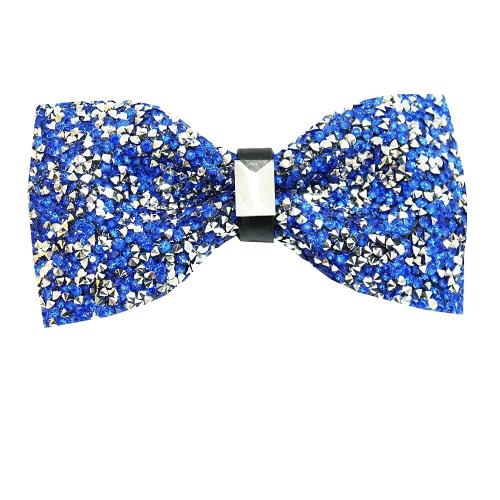 Leonardi Men Blue Rhinestone Bow Ties