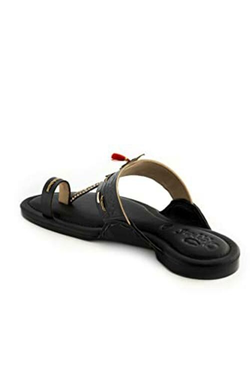 Chappers Men's Leather Aribica Kolhapuri Slippers