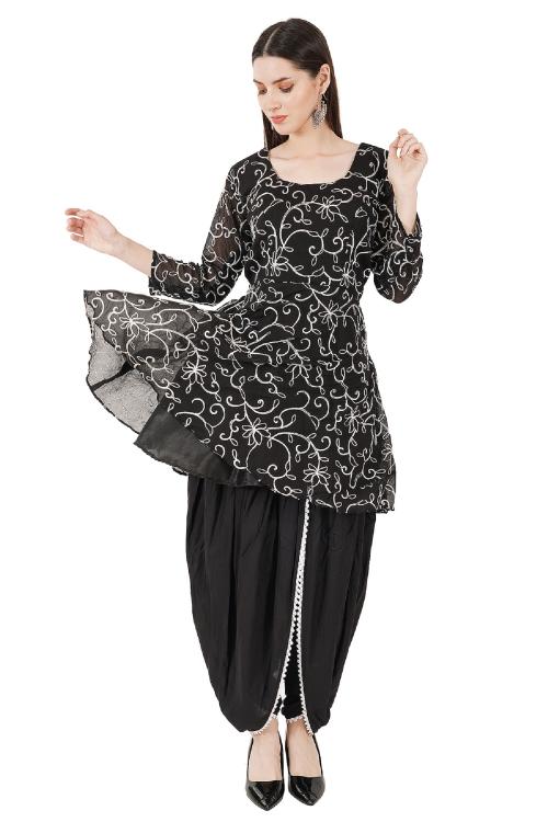 Chic on Fire Black and white kurti with Tulip pant M