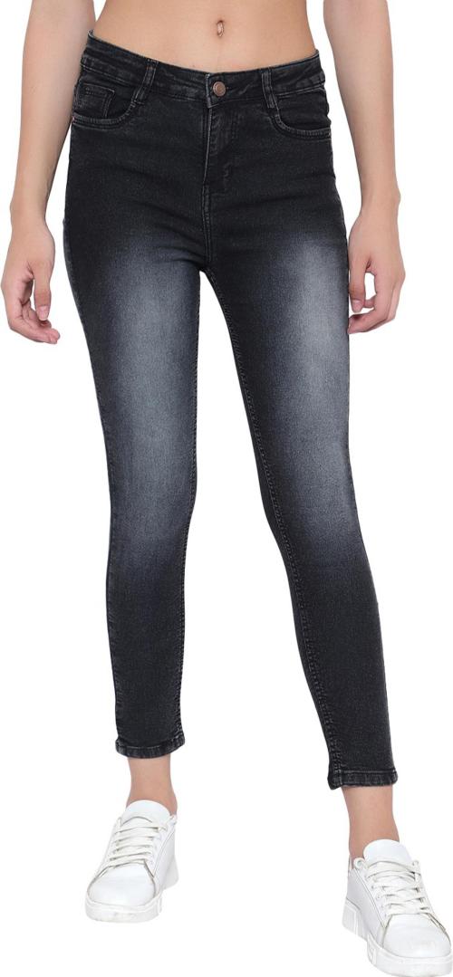 Gods Club Women Black Denim Skinny Jeans - 34