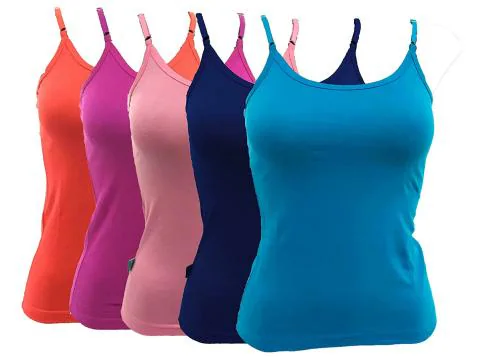 Qd Fashion Women Multicolor Cotton Pack Of 5 Camisole (L)