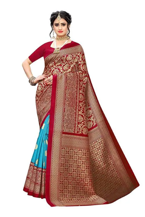 Designer Suit fancy saree multicolour
