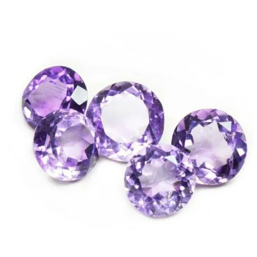 55Carat Natural Amethyst at Wholesale Rate 7.25 Ratti 6.89 Carat Round Shape Jamunia Loose Gemstone 1 Piece