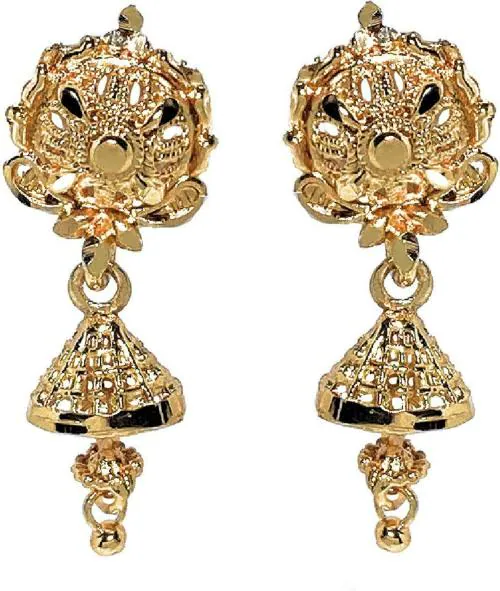 Vivity Gold-Plated Brass, Copper Earrings (Women, Girls)