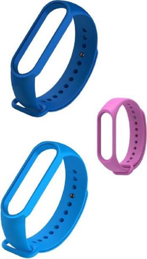Askovid Blue, Purple And Blue Replacement Smart Band Strap Combo For Mi 5 Pack of 3