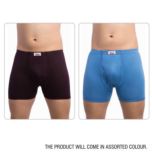 VIP Leader Men's Assorted Cotton Fine Pack of 2 Trunk