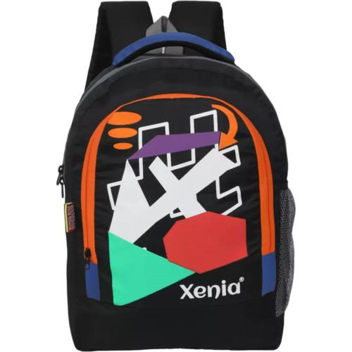 Xenia Men Women Boys Girls/Office School College Teens & Students 22 L Laptop Backpack (Black, Blue)