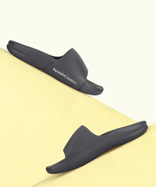 Aqualite Dark Grey Comfort Sliders for Men