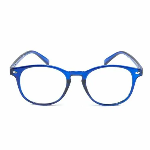 SAN EYEWEAR Blue Cut Computer Glasses for Eye Protection | Zero Power, Anti Glare & Blue Light Filter Glasses | UV-Protection Specs for Men & Women, (Blue)