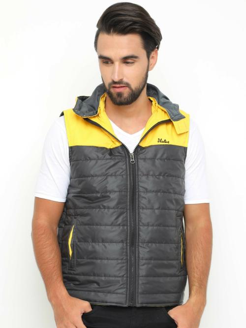 Buy Plutus Men Black and Yellow Solid Nylon Bomber Jacket XL Online at