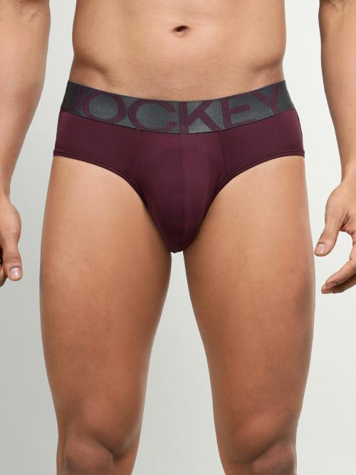Jockey IC27 Men's Wine Tasting Solid Nylon Briefs