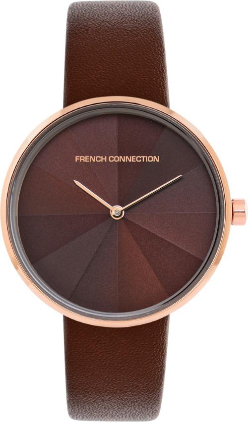 French Connection Analog Brown Dial Brown Strap Watch For Women
