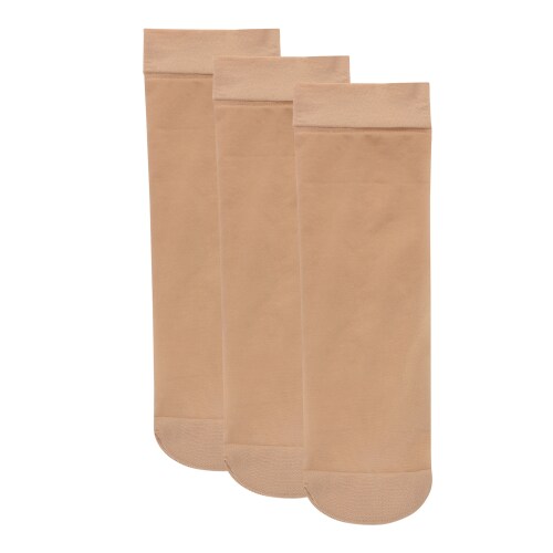 NEXT2SKIN Women's Nylon Ankle Length Opaque Socks - Pack of 3 (Black)