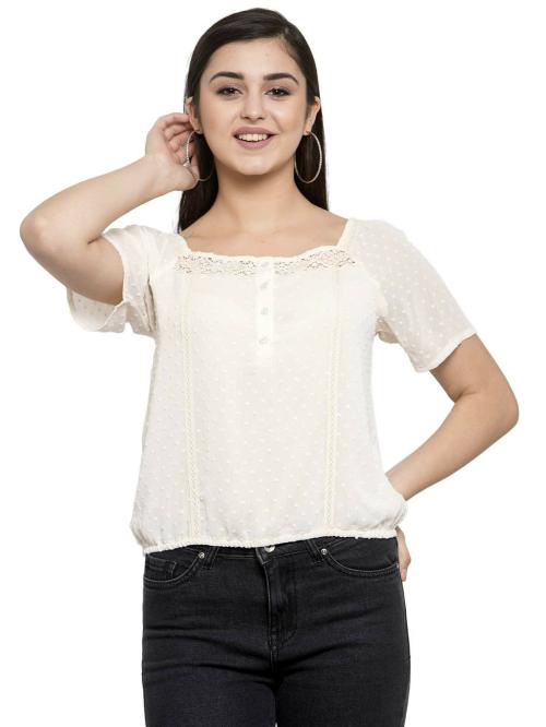 Global Republic Women Beige Regular Fit Top (Xl)