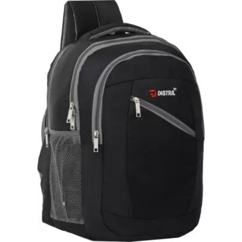 Distril Large Laptop Backpack Spacy unisex backpack and reflective strip 30 L Laptop Backpack (Black)