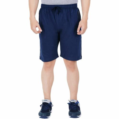 Guide Men Blue Solid Pure Cotton Shorts (M)
