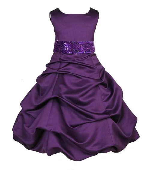 Wish Littlle Girls Purple Polyester Stars A-Bubbles Line Knee Length Dress Frock - 4 Y