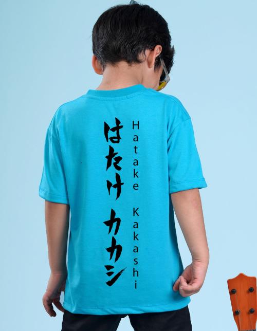 Nusyl Sky Blue Boys Printed Oversized T-shirt